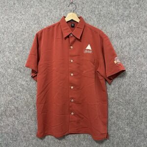 Bass Beer Hops on the Hill 2007 Red Button Shirt Men's L Devon‎ & Jones